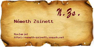 Németh Zsinett névjegykártya